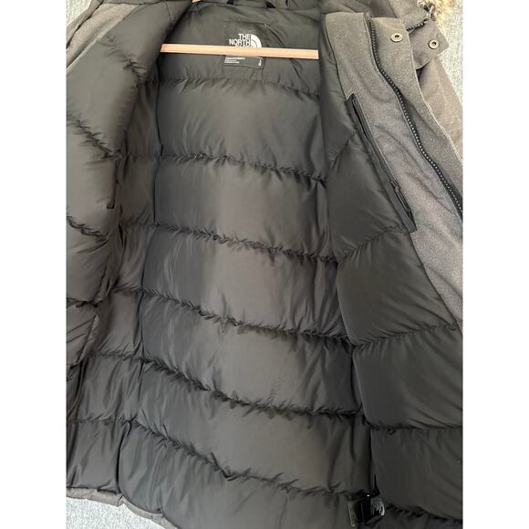The North Face Gotham Down 550 Warm Insulated Men’s L Parka Jacket Black Gray - Picture 6 of 9